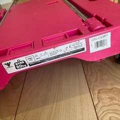 【前橋市直接渡し】耐荷重80kg 山善　台車　39×44cm ローズピンク　OTG-E50RPの画像