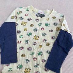 スーパーマリオ　長袖カットソー　ロンT 子ども服　120サイズの画像