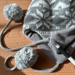 キッズ毛糸の帽子21✖️25cmの画像