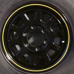 ☆22年製スタッドレス　ハイエース等☆ デイトナ風アルミホイール 15インチ 6.0J PCD139.7 6穴 ET33 ハブ径約108 ミシュラン AGILS X-ICE 195/80R15 LT 2022年 4本 YS198の画像