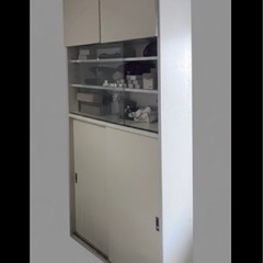 【用途多彩✨】白化粧板の機能棚　　の画像