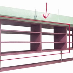 【飲食店✨設備】両面カウンター上部吊戸棚の画像