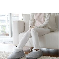 ぬくぬくフィットでうっとり気分電気スリッパの画像