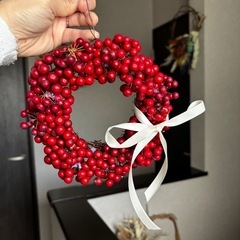 クリスマス サンキライ リースの画像