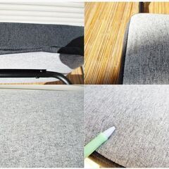 明光ホームテック　ワーキングソファ　「ON+OFF」　L字スツール　オットマン　テレワーク　一人掛けソファ　座椅子　677ZSの画像