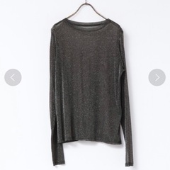 hunchクルーネック ラメシアートップスの画像