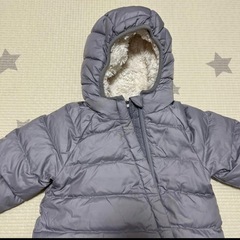 H&M ダウンオールインワンスーツ ジャンプスーツ 70cmの画像