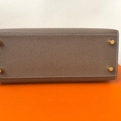 エルメス ケリー25 外縫い エプソン エトゥープ G金具 W 刻印の画像