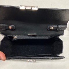 A2512-449 RODANIA オーストリッチ　ハンドバッグ　ブラック　中古美品の画像