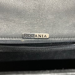A2512-449 RODANIA オーストリッチ　ハンドバッグ　ブラック　中古美品の画像