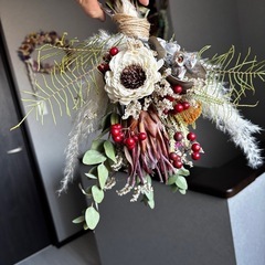 クリスマス スワッグ ドライフラワーの画像