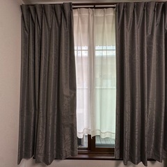 遮光1級　カーテン　グレー　100×130の画像