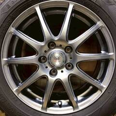 ☆美品スタッドレス☆ ロクサーニ 16インチ 6.5J PCD114.3 5穴 ET53 ハブ径約73 グッドイヤー アイスナビ6 205/60R16 2020年 4本 NG400の画像