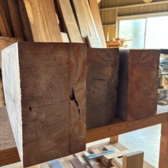 欅材　角材　古材　3本セットの画像
