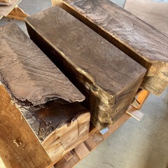 欅材　角材　古材　3本セットの画像