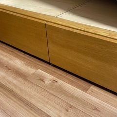 無印木製シングルベッドフレームの画像