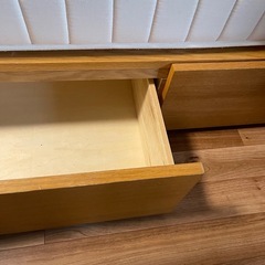 無印木製シングルベッドフレームの画像