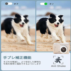 ☆★新品未使用★☆ デジカメ 4Kデジタルカメラ コンパクトカメラ 30FPS 4800万画素コンカメラ HD 1080P動画撮影 学生用デジタルカメラ AFオートフォーカス 2.8インチ 充電式 8倍デジタルズーム 初心者向けクリスマスポケットカメラ子供用誕生日 軽量 携帯便利 128GB Micro SDカード付属の画像