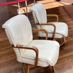 ダイニング回転チェア　2脚セット【町田市再生家具】252702の画像