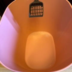 【受渡し決定】猫用トイレ  コーラルピンク①の画像