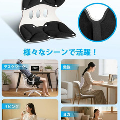 ☆★新品未使用★☆ 姿勢矯正 椅子 腰痛対策 椅子 骨盤サポートチェア 腰サポートチェア 高反発メモリー綿 骨盤矯正 猫背 腰が痛くならない 骨盤 椎間板ヘルニア予防 デスクワーク 座椅子 オフィス テレワーク 学生姿勢補正 女性用 姿勢サポート 妊婦の画像