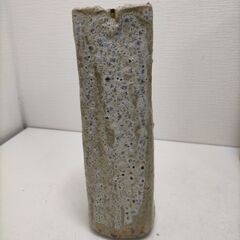 淡青彩 花瓶 和弘 作 共箱付 花入 花器 陶器 焼物 陶芸 民藝 茶道具 華道具 置物 インテリア 和モダン　251217-5Tの画像