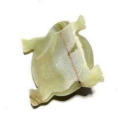 店頭引き渡し 中古 亀 置物 カメ オニキス 天然石 オブジェの画像