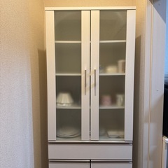 【組立不要】ニトリ 食器棚(フォルムN SK1860 WH)の画像