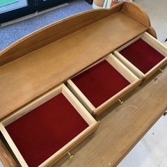 美原店　(ヤ)カリモク アンティーク デスク 木製 机の画像