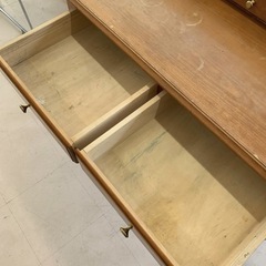 美原店　(ヤ)カリモク アンティーク デスク 木製 机の画像