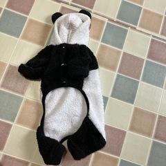 犬服 パンダ もこもこロンパース Lサイズの画像