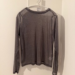 hunchクルーネック ラメシアートップスの画像