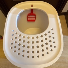 【受渡し決定】猫用トイレ  ホワイト①の画像