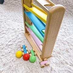 リンベル コロコロスロープ 木製玩具　の画像