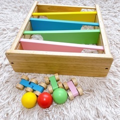 リンベル コロコロスロープ 木製玩具　の画像