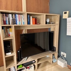 本棚・ラック付きのテレビ台の画像