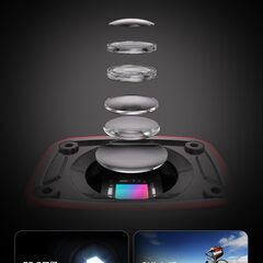 AKEEYO AKY-710LITE バイクドライブレコーダー 200万画素 2K/30fps バイク/自転車両用 最大7.5時間連続使用可能 2.4GWIFI スマホ連携 充電式 122度広角 IP66 常時録画 ループ録画 緊急録画 配線不要 LED信号対の画像