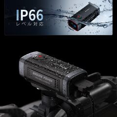 AKEEYO AKY-710LITE バイクドライブレコーダー 200万画素 2K/30fps バイク/自転車両用 最大7.5時間連続使用可能 2.4GWIFI スマホ連携 充電式 122度広角 IP66 常時録画 ループ録画 緊急録画 配線不要 LED信号対の画像