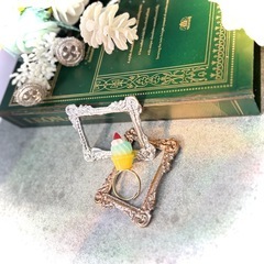 【新品未使用】指先に幸せのおまじない ふんわりカップケーキ リング サイズ調整可能 フリー ミニチュアスイーツ お菓子の画像