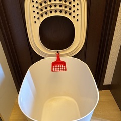 【受渡し決定】猫用トイレ  ホワイト②の画像