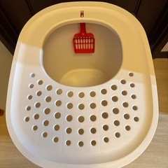 【受渡し決定】猫用トイレ  ホワイト②の画像