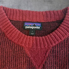 Patagonia オフカントリークルーネック セーター XL相当 ワインレッドの画像