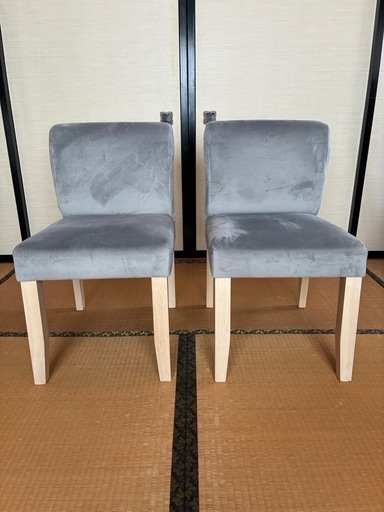 中古　美品⭐︎ダイニング椅子　スエード風