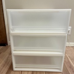 無印良品　ポリプロピレン　クローゼットケース　小3個セットの画像