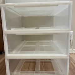 無印良品　ポリプロピレン　クローゼットケース　小3個セットの画像