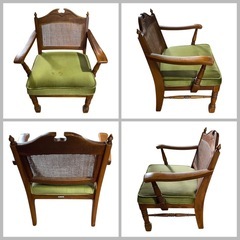 KASHIWA 柏木工 ダイニングチェア 2脚セット アームチェア ヴィンテージ レトロの画像