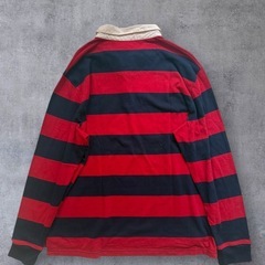 St.johns bay ビッグサイズ ボーダー 長袖 ラガーシャツ XLの画像