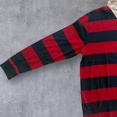 St.johns bay ビッグサイズ ボーダー 長袖 ラガーシャツ XLの画像