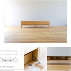 ★美品★ 高野木工 MOL モル 200TVボード ホワイトオーク ★鹿児島引取り限定★の画像