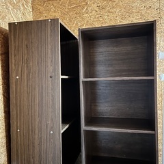 引越しのため安く処分。3段本棚2個 セット カラーボックスの画像